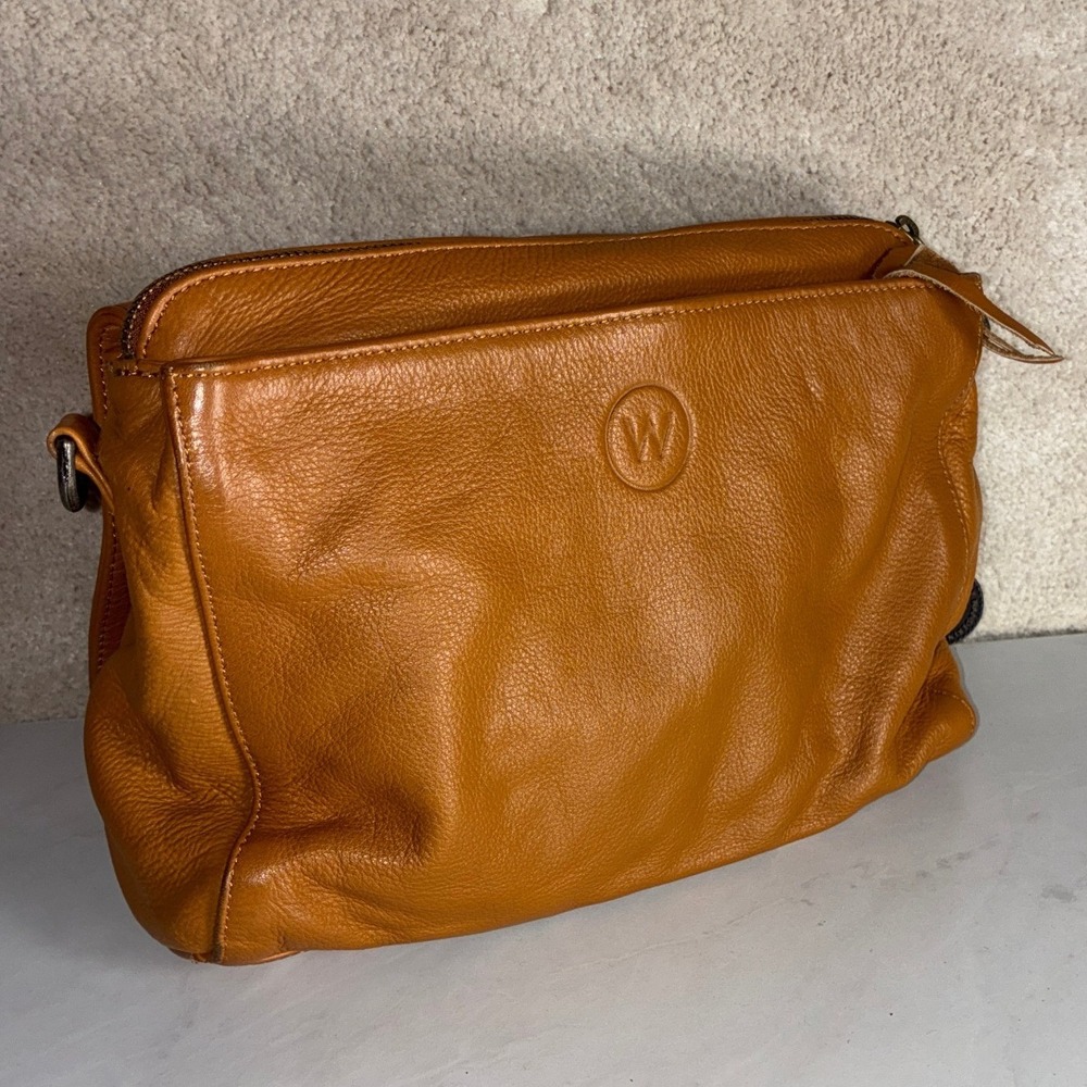 Wanderers Tan Leather Crossbody Bag - OS - Full Grain Travel Boho Classic